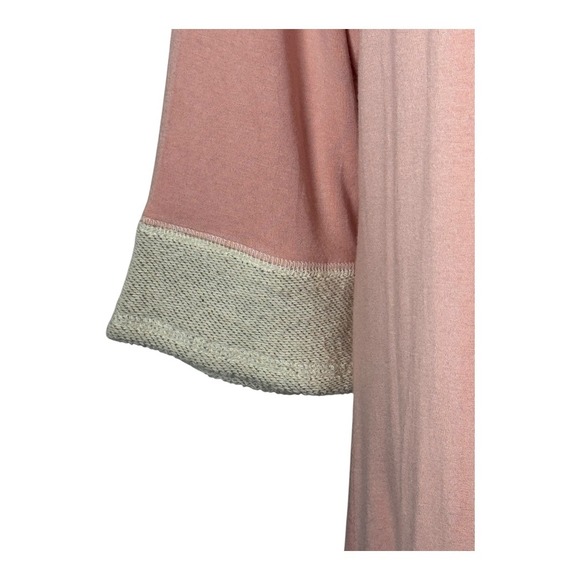 JUDE Shirt Women Large Pink Lace Up Knit‎ Lightweight Pullover Athleisure USA - Picture 5 of 9